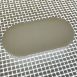 2" x 1" Oval Opaque Plain White Playfield Insert