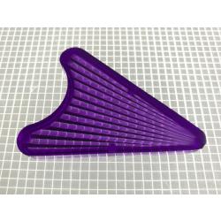 2" x 1-9/16" Arrowhead Transparent Starburst Purple Playfield Insert