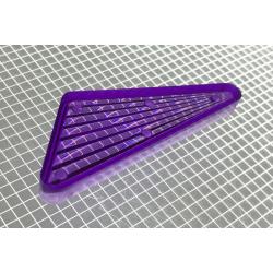 2-1/8" x 1-1/32" Obtuse Triangle Transparent Starburst Purple Playfield Insert