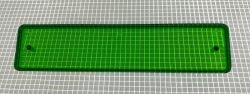 4-3/8" x 1" Rectangle Transparent Plain Green Playfield Insert
