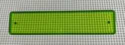 4-3/8" x 1" Rectangle Transparent Plain Lime Green Playfield Insert