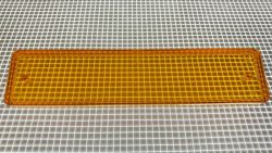 4-3/8" x 1" Rectangle Transparent Plain Orange Playfield Insert