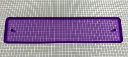 4-3/8" x 1" Rectangle Transparent Plain Purple Playfield Insert