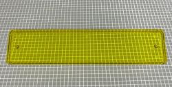4-3/8" x 1" Rectangle Transparent Plain Yellow Playfield Insert