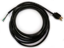 15 Foot Power Cord with Stripped End